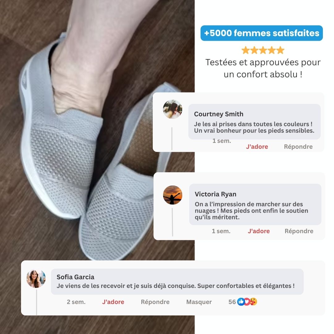 Baskets à confort orthopédique pour femme