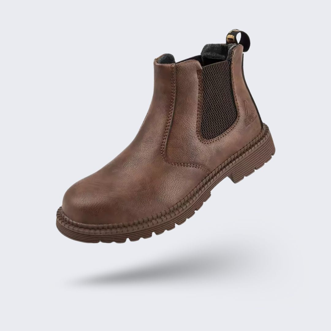 Bottine de sécurité en cuir unisexes