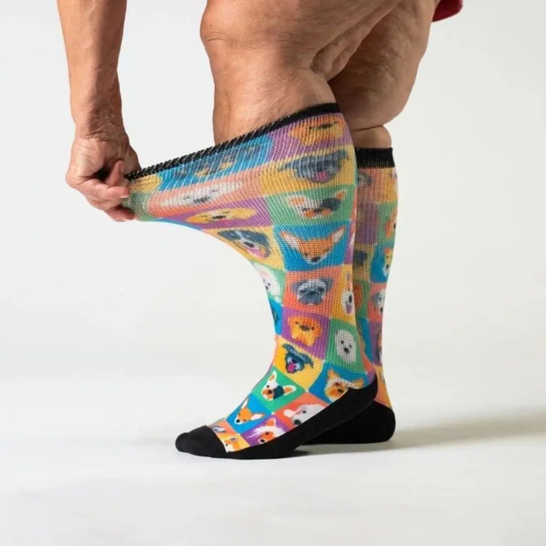 Chaussettes de compression spécial mollet large