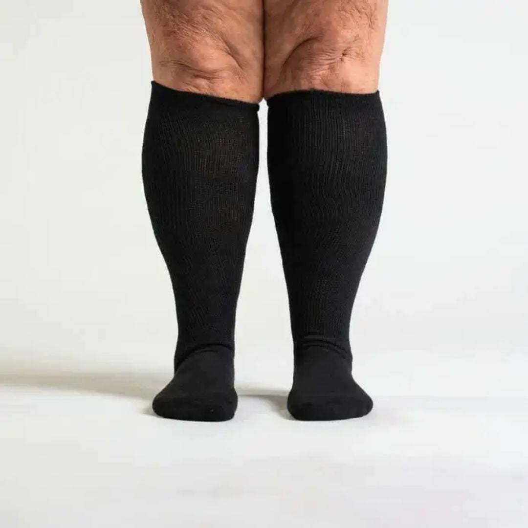 Chaussettes de compression spécial mollet large