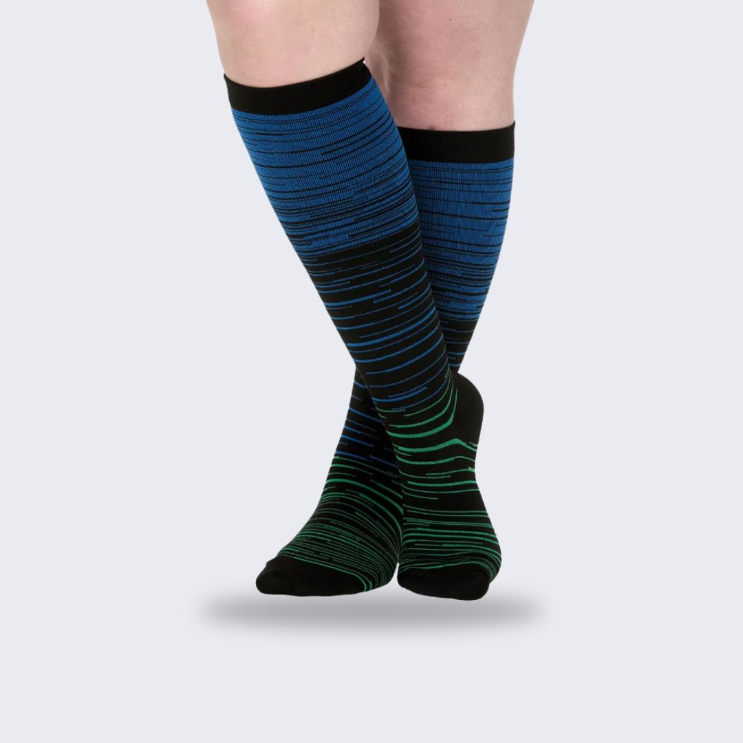 Chaussettes de contention douce et colorée (20-30 mmHg)