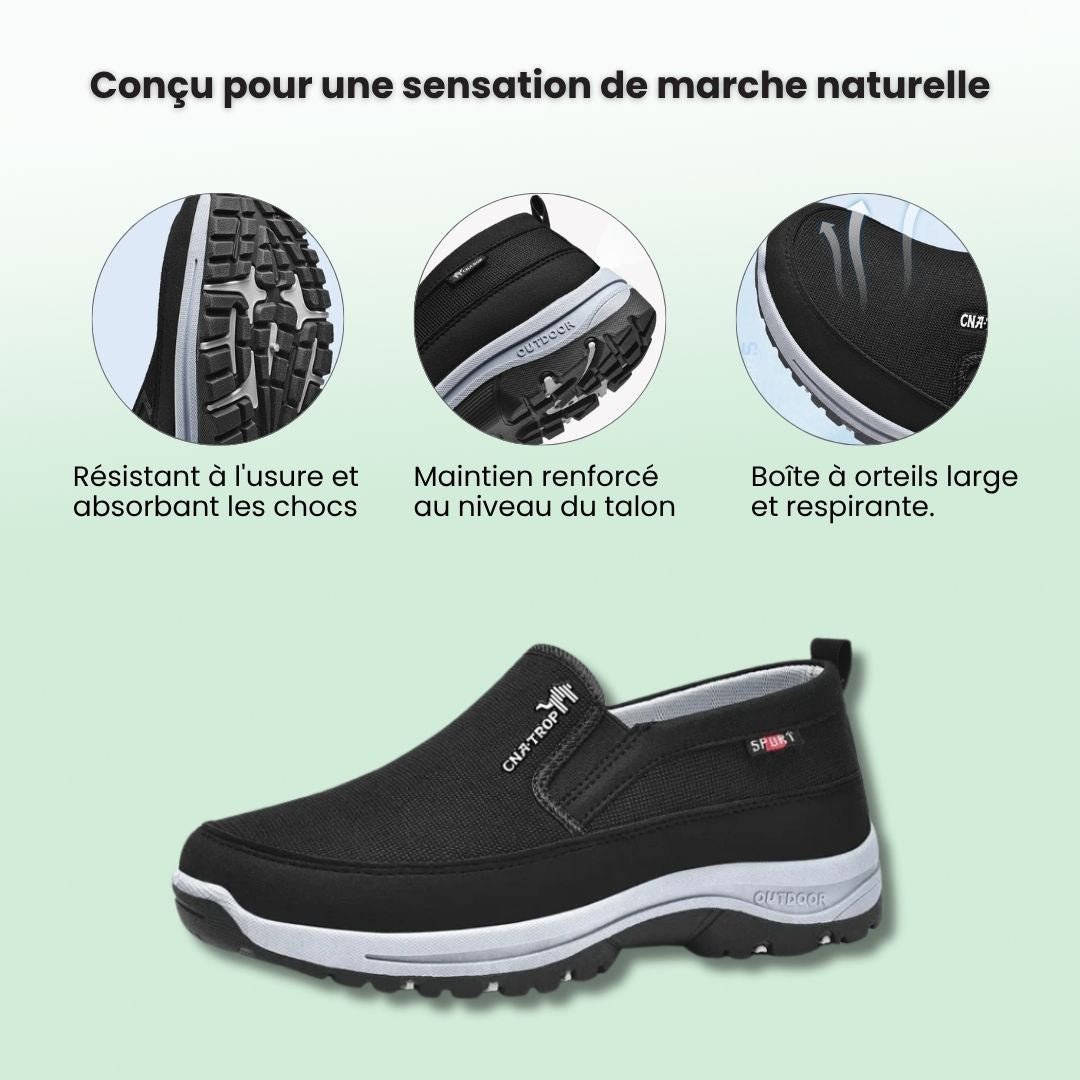 Chaussures de marche à confort orthopédique homme