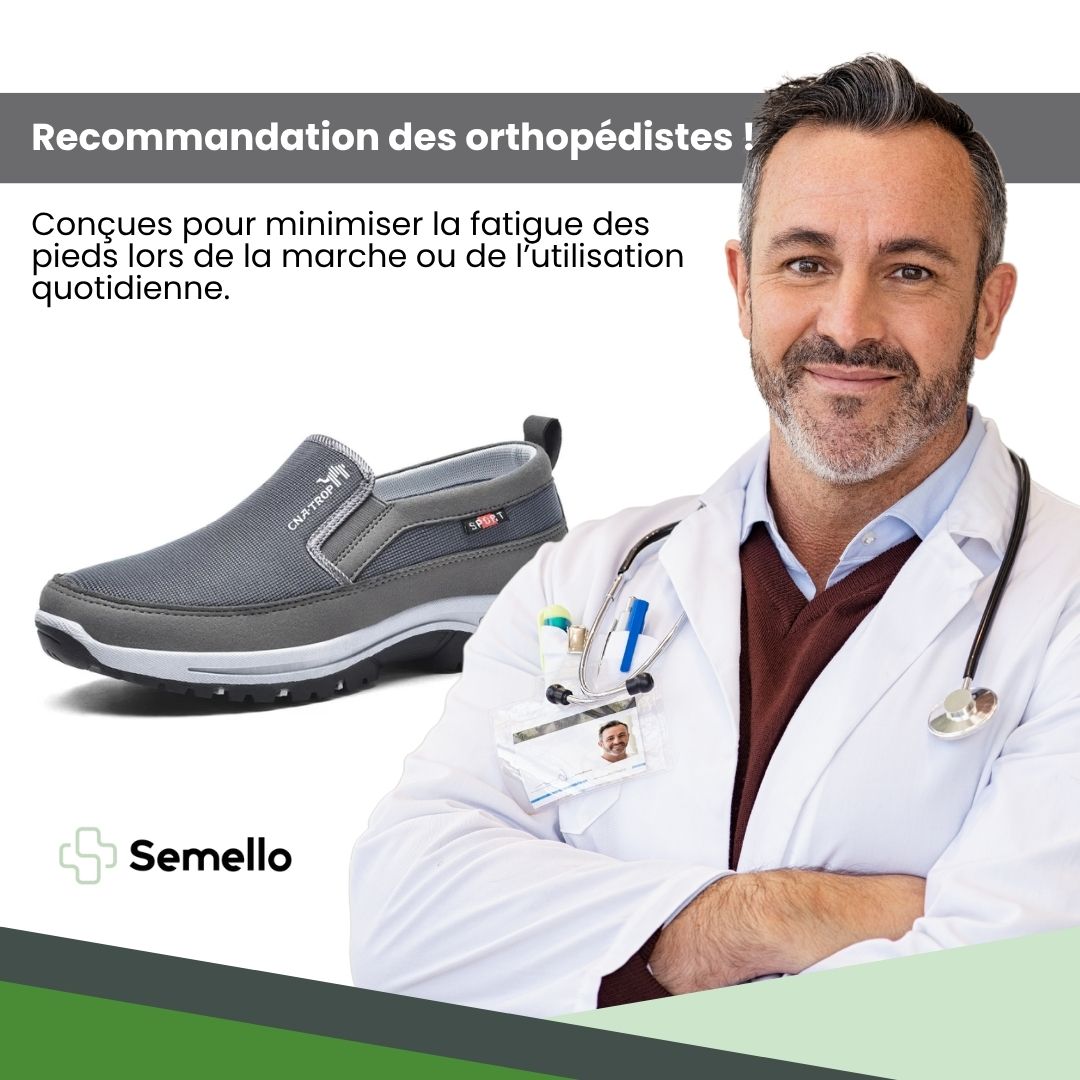 Chaussures de marche à confort orthopédique homme
