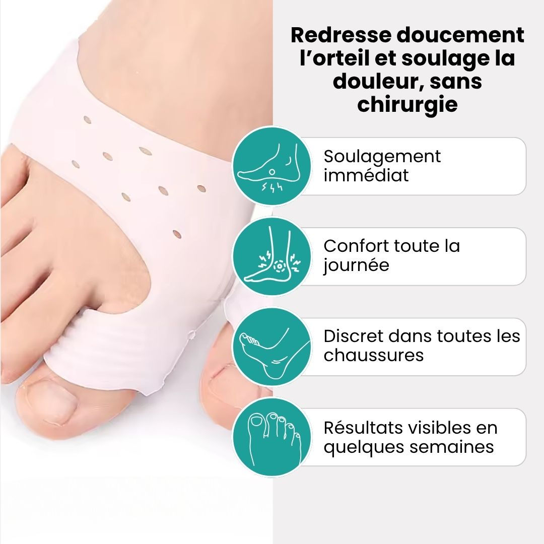 Orthèse orteil souple et discrète pour Hallux Valgus