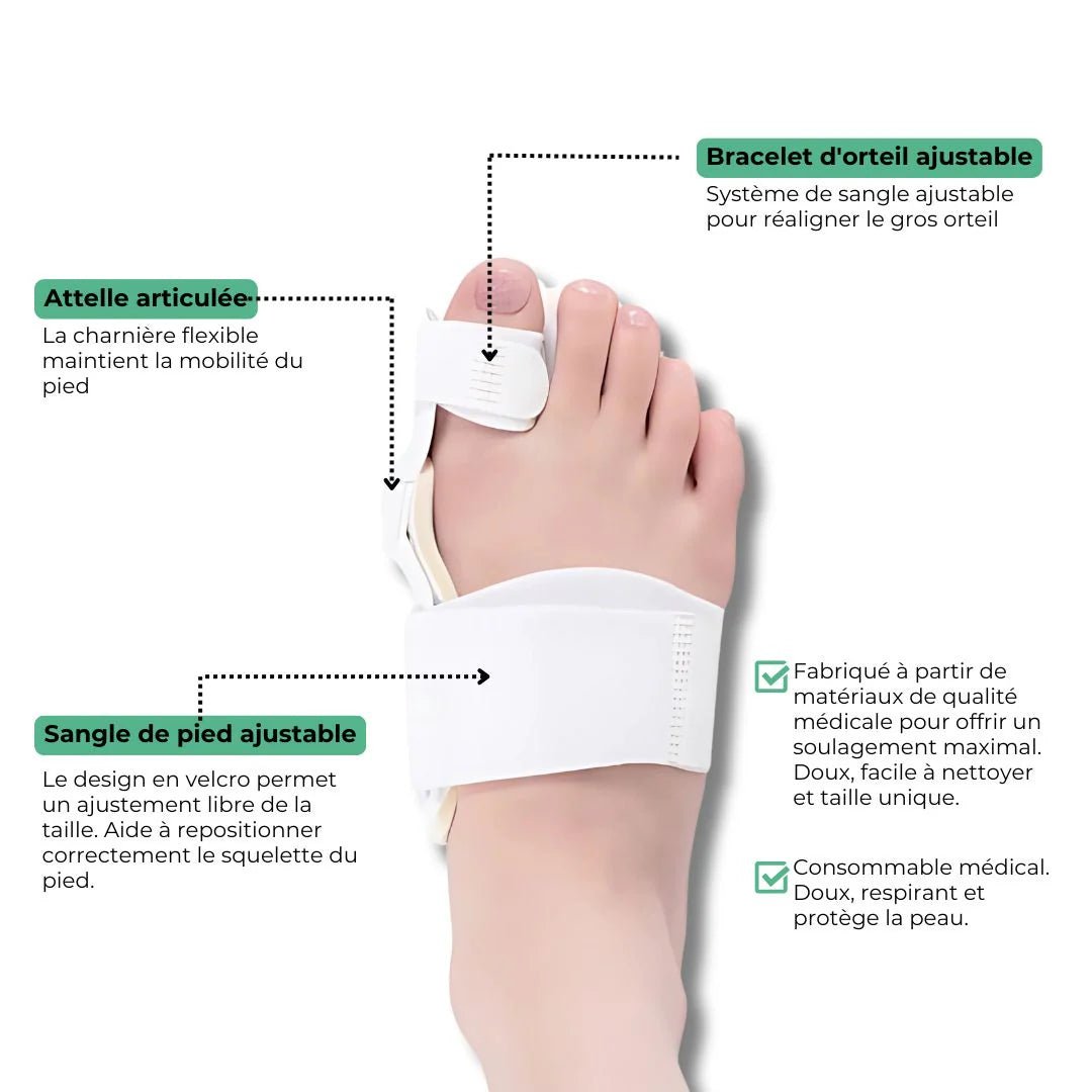 Attelle pour Hallux Valgus | Soulagement Nocturne Discret - Semello.fr