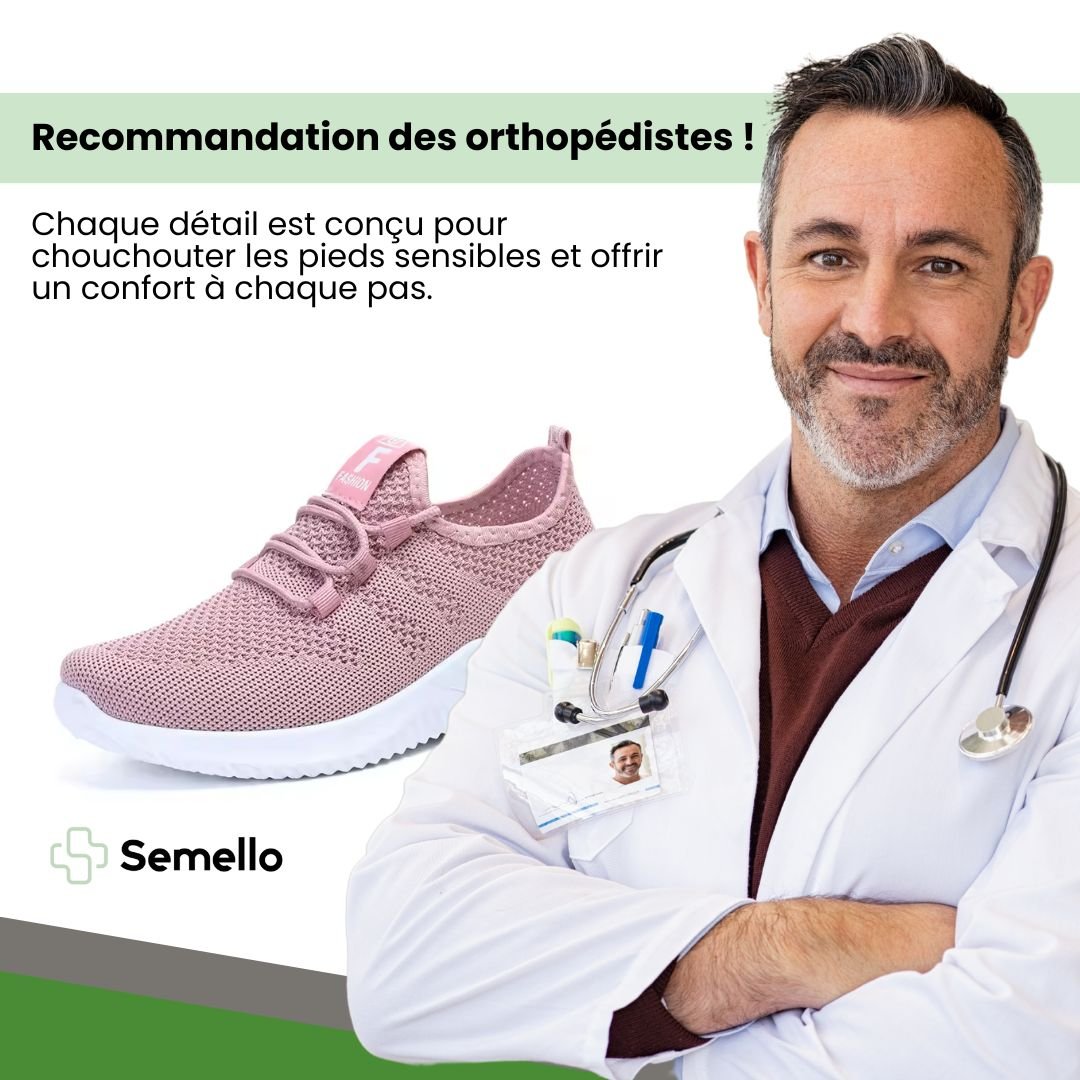 Baskets à confort orthopédique pour femme - Semello.fr