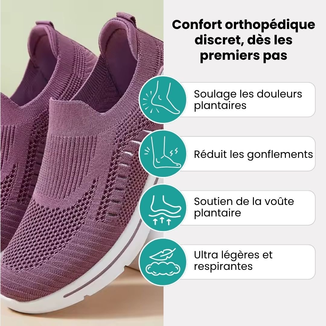 Baskets à confort orthopédique pour femme - Semello.fr