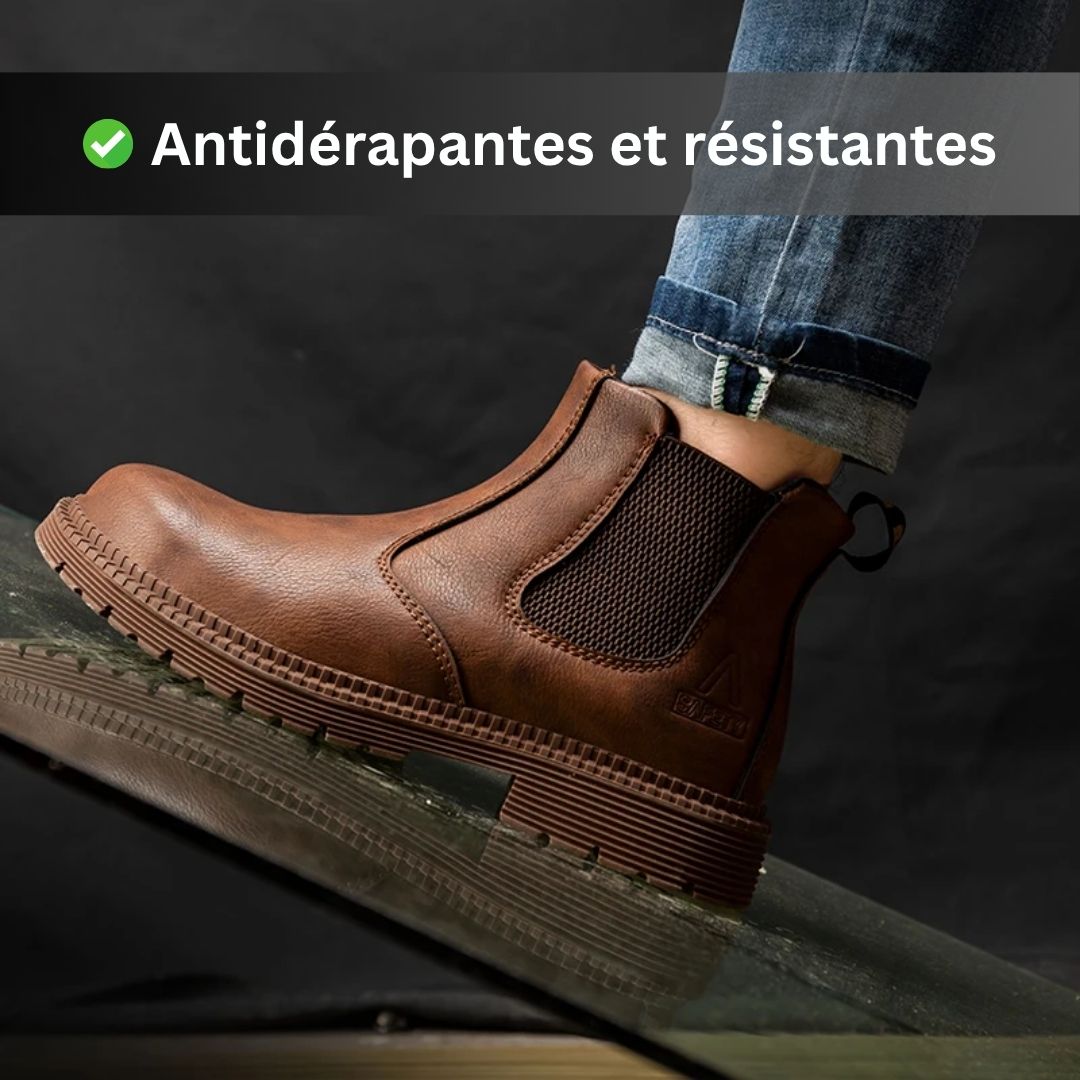 Bottine de sécurité en cuir unisexes - Semello.fr