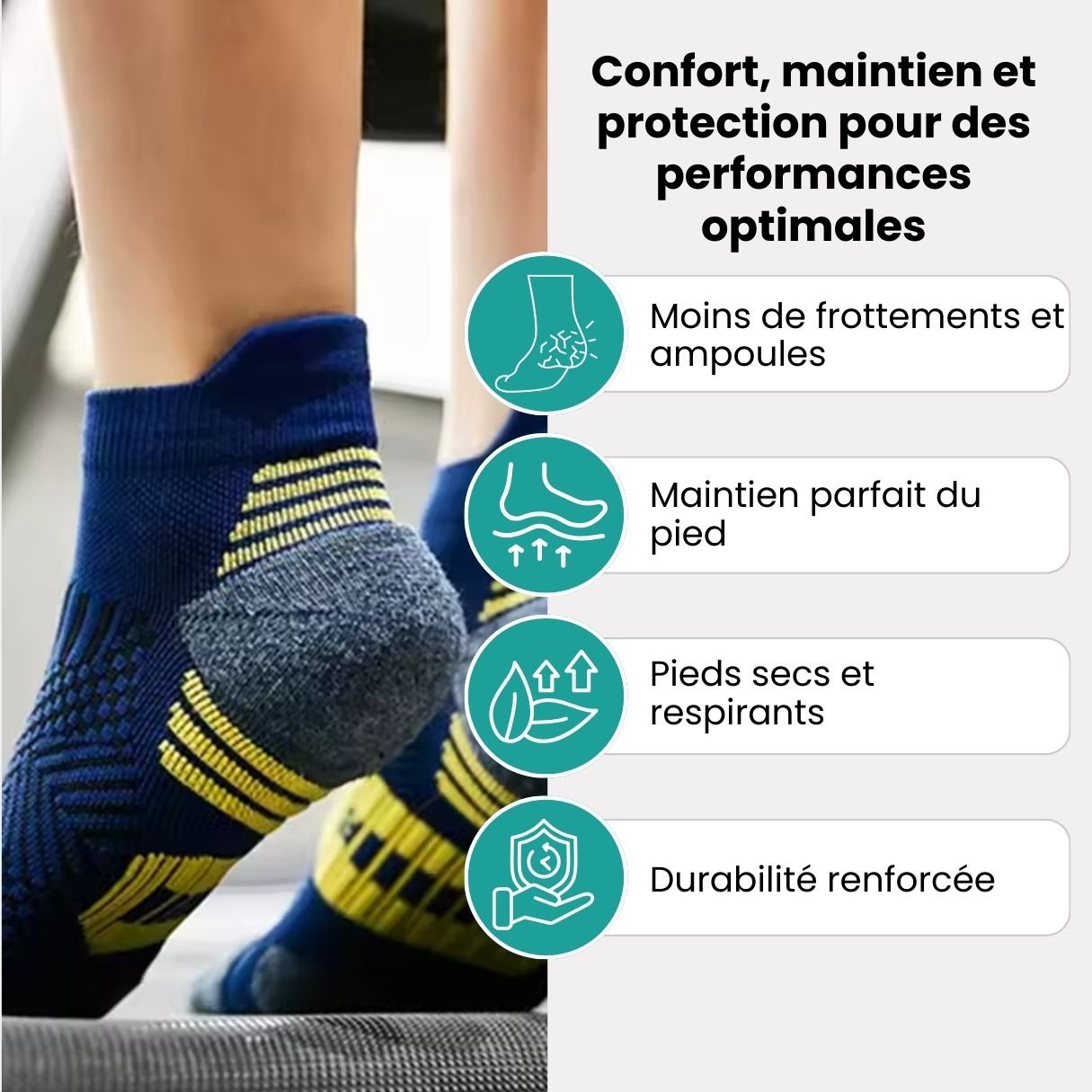 Chaussettes de sport homme | Renforts ciblés & performance - Semello.fr