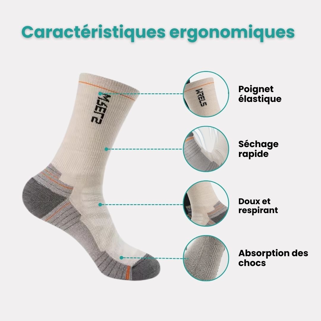 Chaussettes Mérinos Sport – Randonnée & Running - Semello.fr