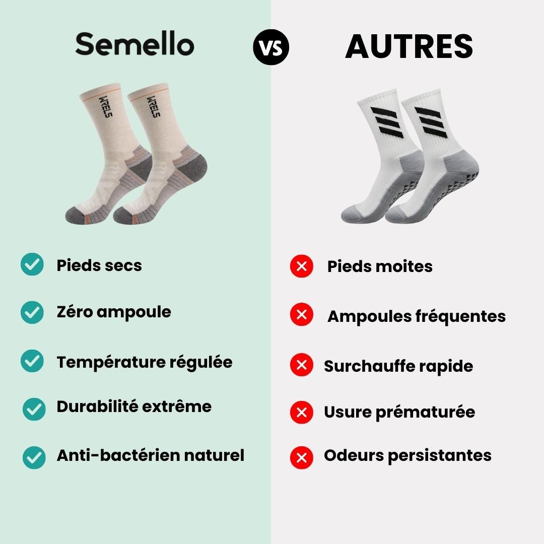Chaussettes Mérinos Sport – Randonnée & Running - Semello.fr