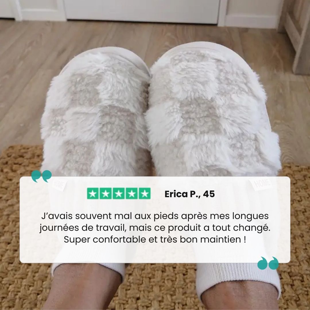 Pantoufles couple mémoire de forme | Duo cocooning - Semello.fr