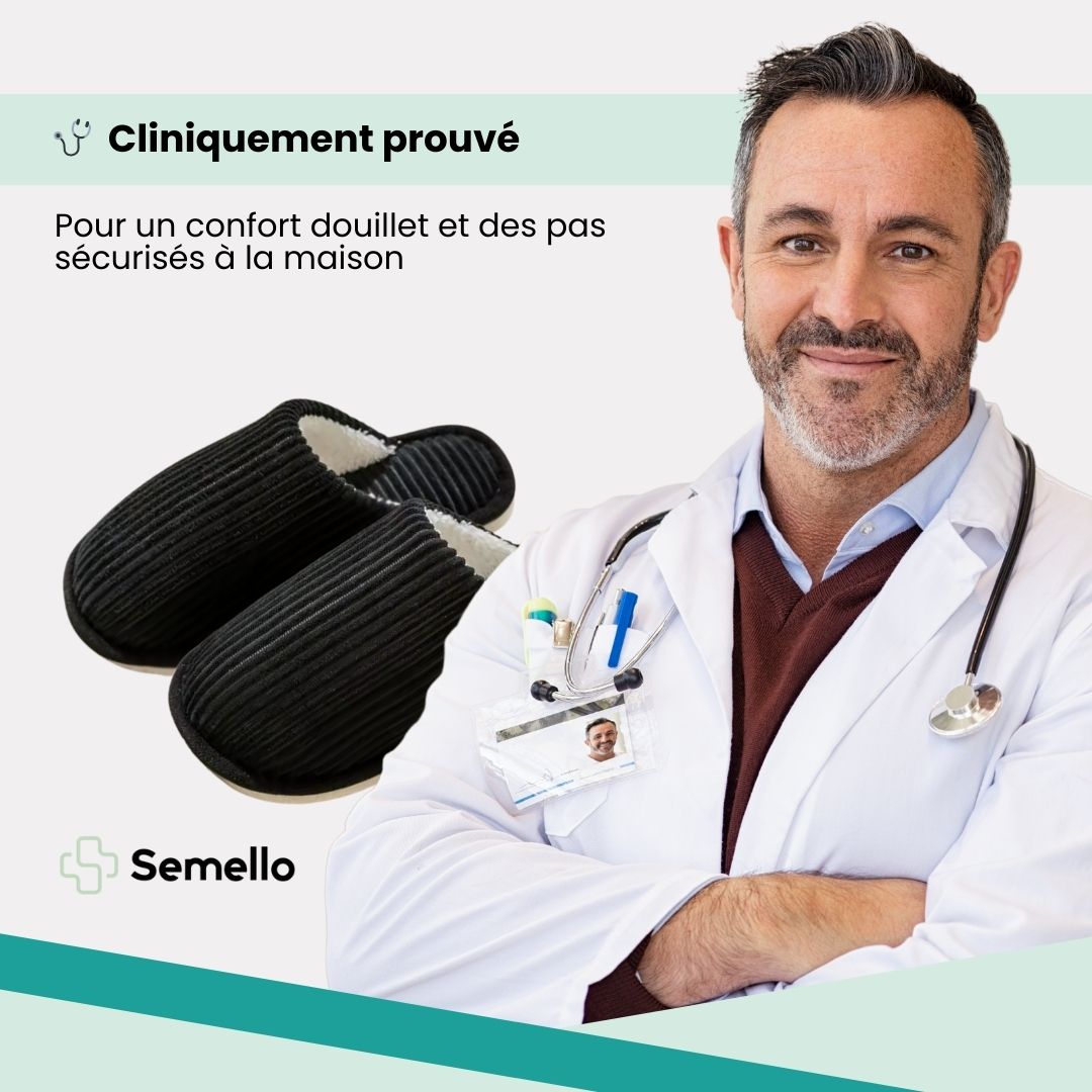 Pantoufles d'hiver Hiver homme | Chaude & antidérapant - Semello.fr