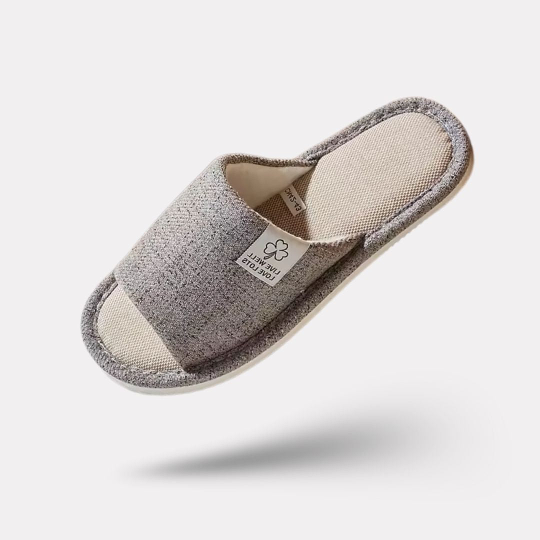 Pantoufles en lin respirant Élégance et confort naturel –