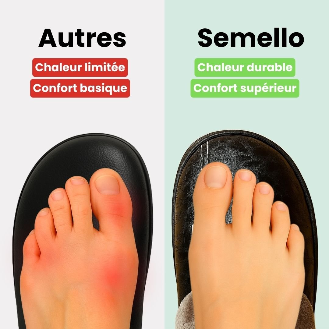 Pantoufles Grande Taille en Cuir Homme | Élégance & Isolation - Semello.fr