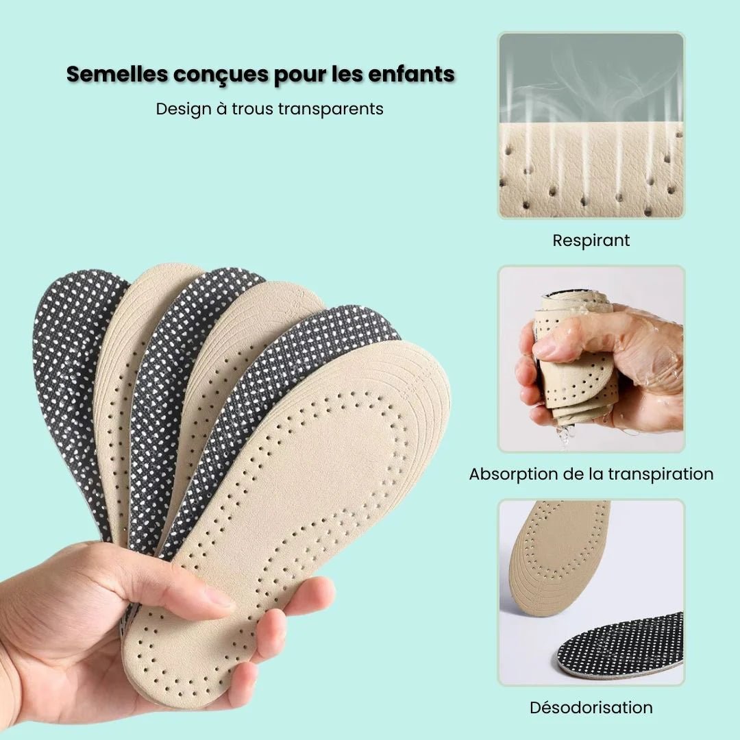 Semelle Enfant en Cuir - Confort Naturel et Hygiène - Semello.fr