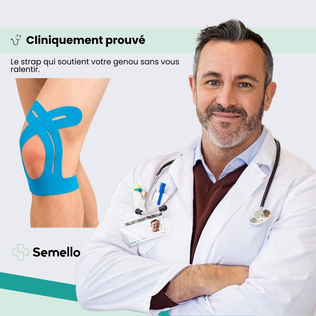 Strap Genoux – Soutien Ciblé & Soulagement Immédiat (10 Bandes) - Semello.fr