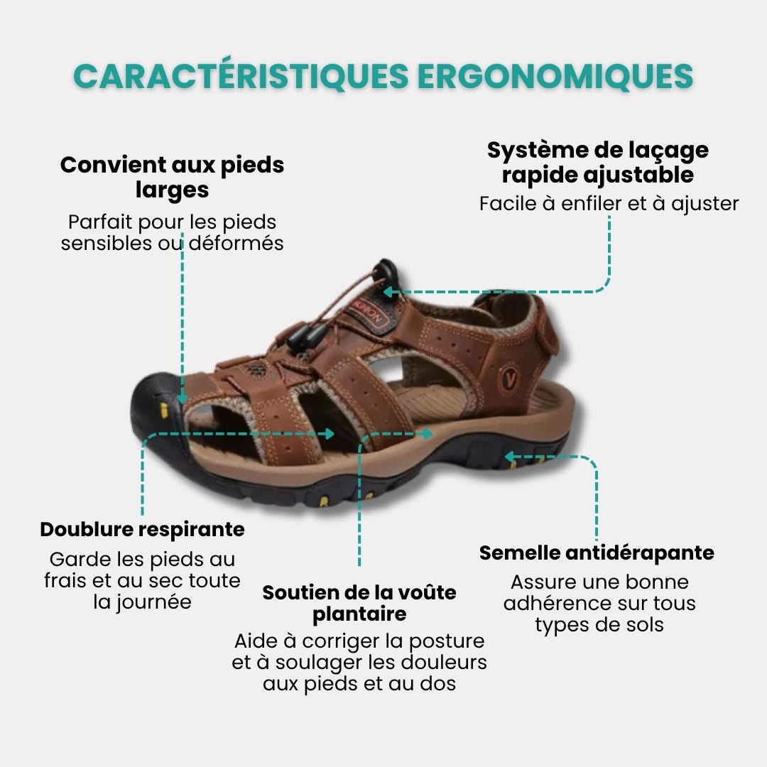 Sandales d'été à confort orthopédique