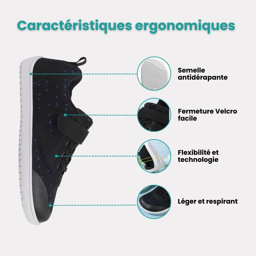 Chaussures barefoot enfants large et flexible