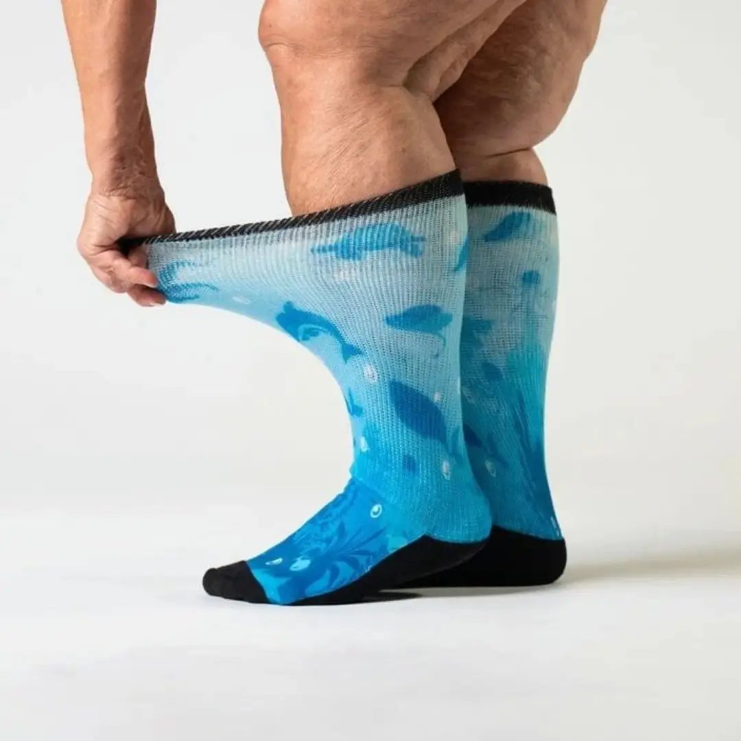 Chaussettes de compression spécial mollet large