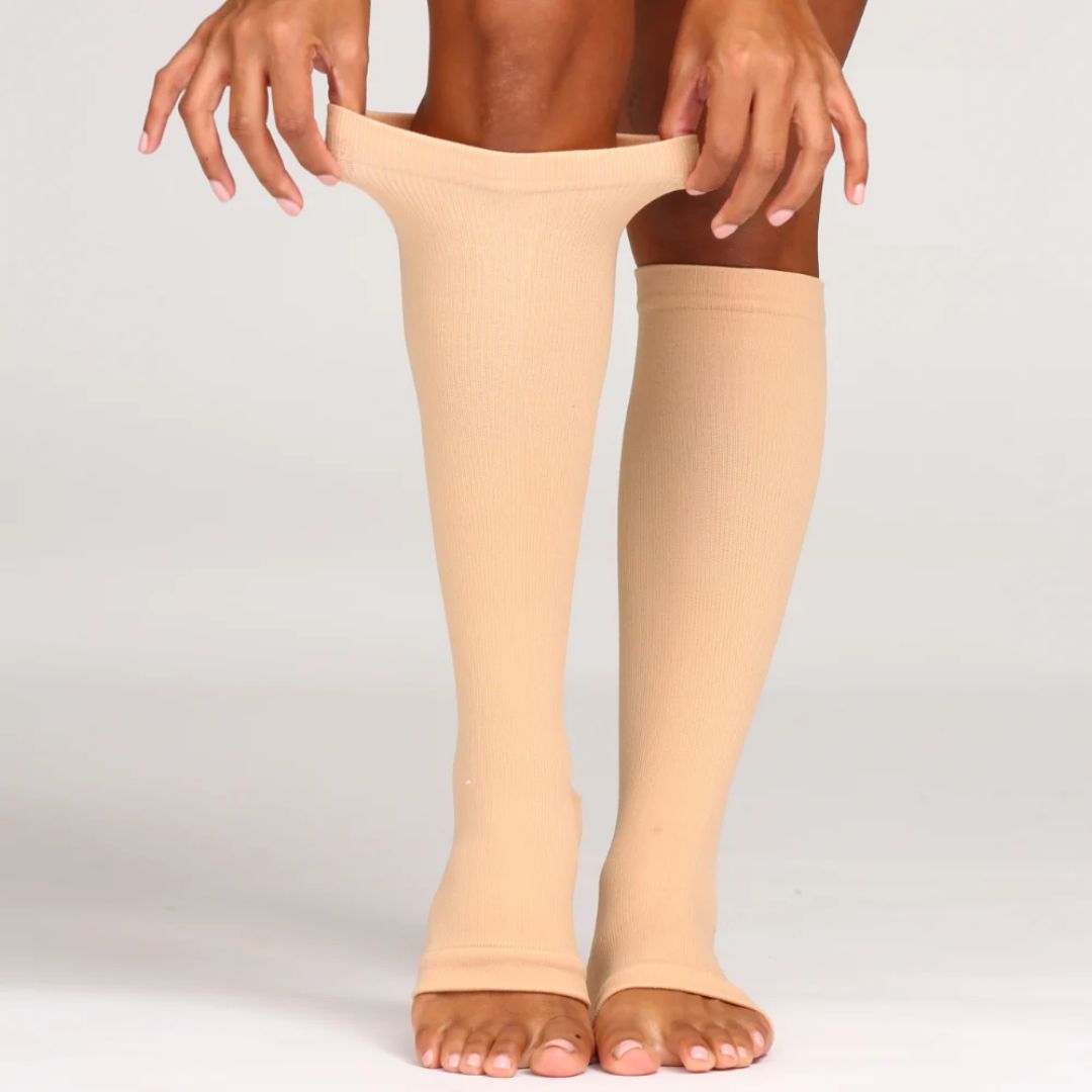 Chaussettes de contention respirante orteils libres (20-30 mmHg)