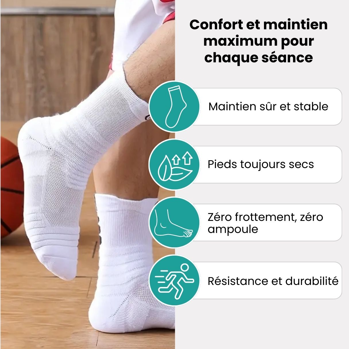 Chaussettes de sport techniques | Maintien & évacuation de la transpiration