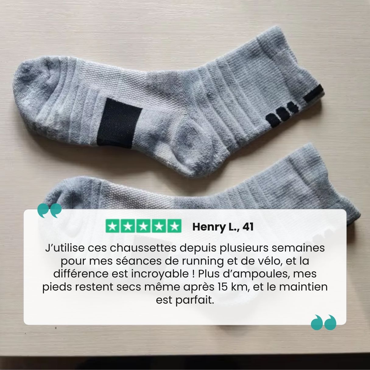 Chaussettes de sport techniques | Maintien & évacuation de la transpiration