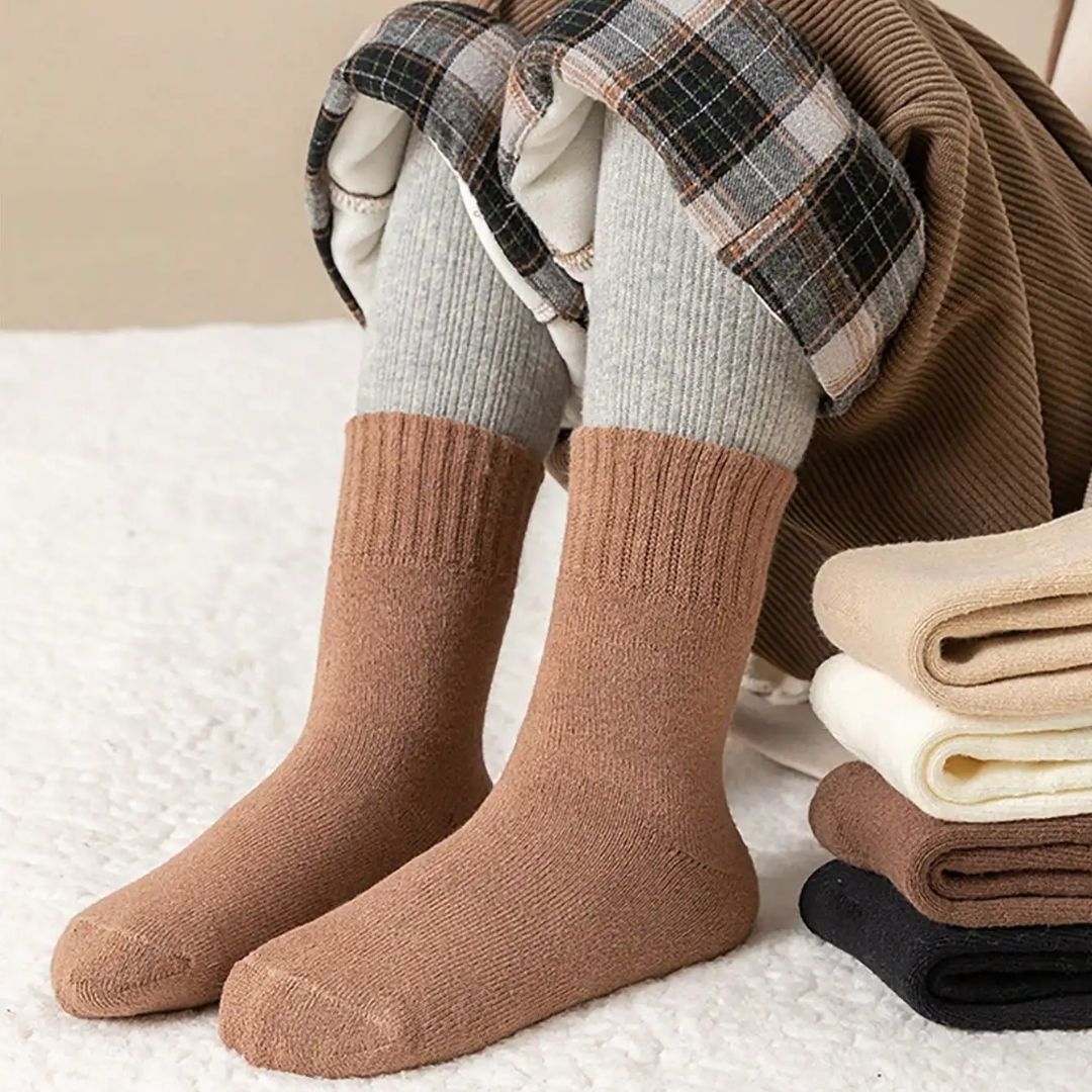Chaussettes Chaudes Enfant – Épaisses & Confort Hiver (5 paires)