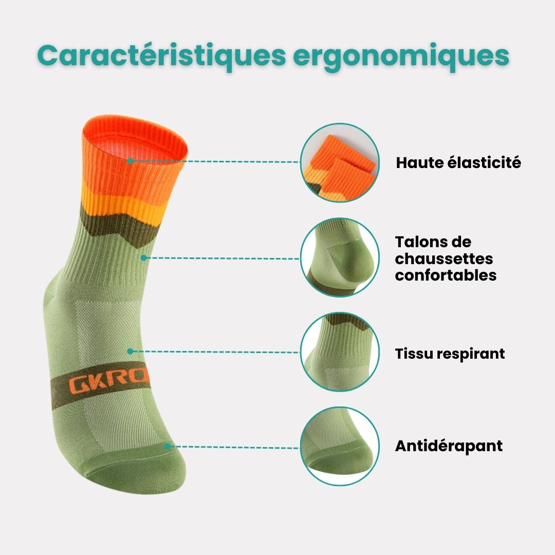 Chaussettes de Cyclisme – Respirantes & Séchage Rapide