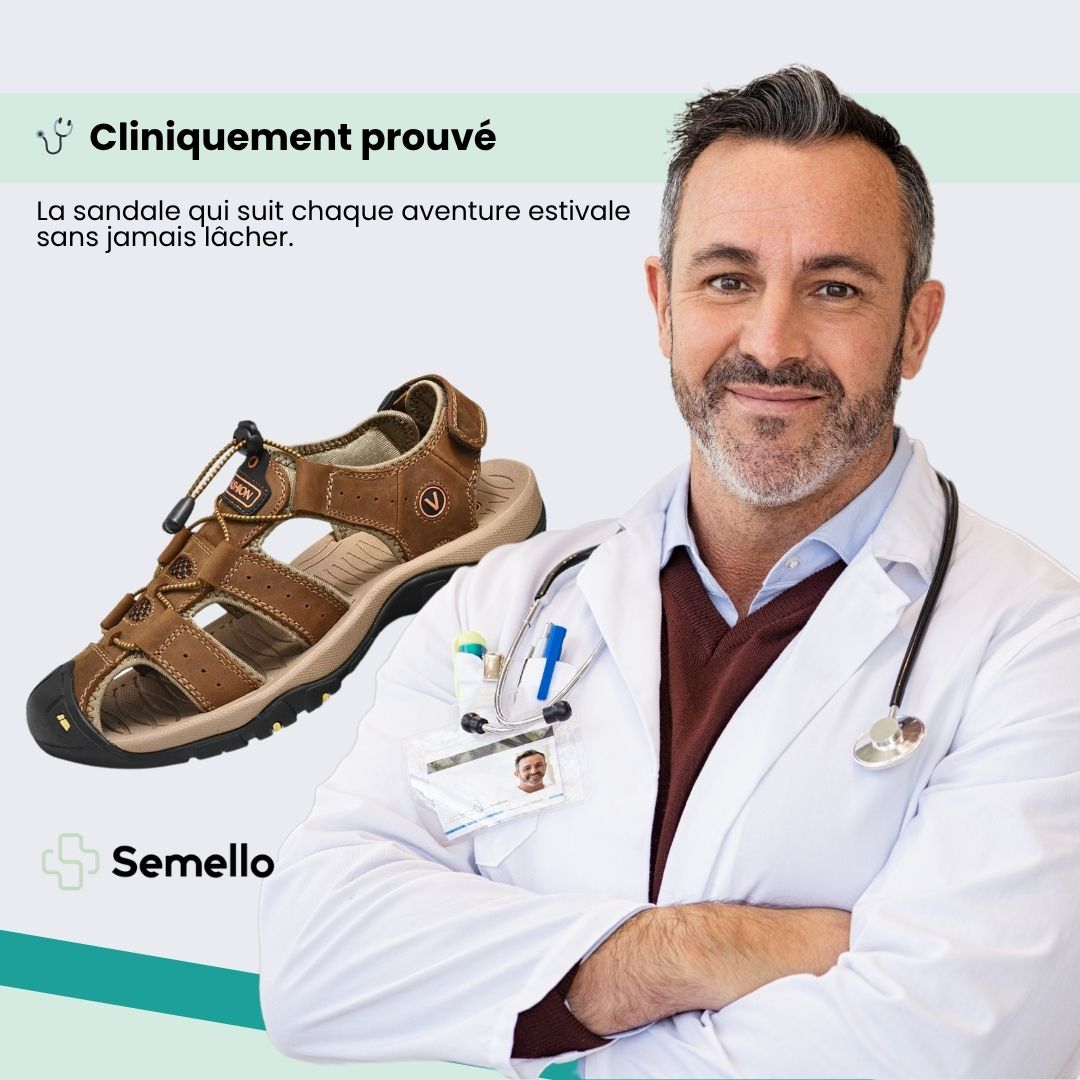 Sandales Orthopédiques en Cuir – Élégance & Maintien Premium