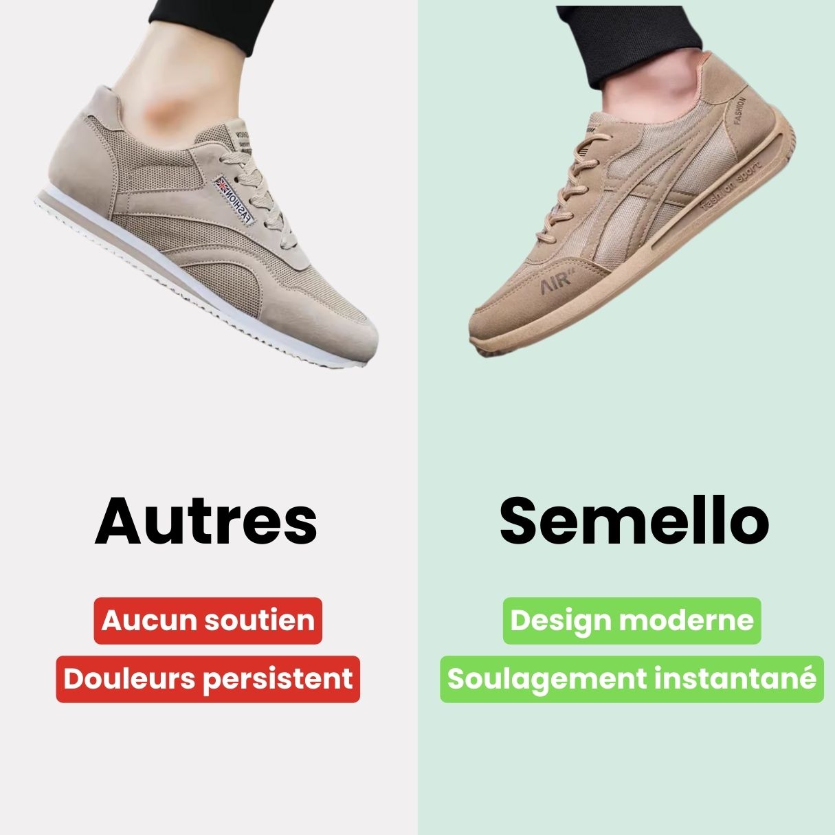 MotionStep™ – Baskets orthopédiques homme maintien et légèreté