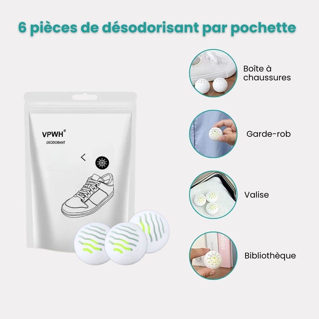 Balles Déodorantes Chaussures | Fraîcheur & Hygiène Longue Durée - Semello.fr