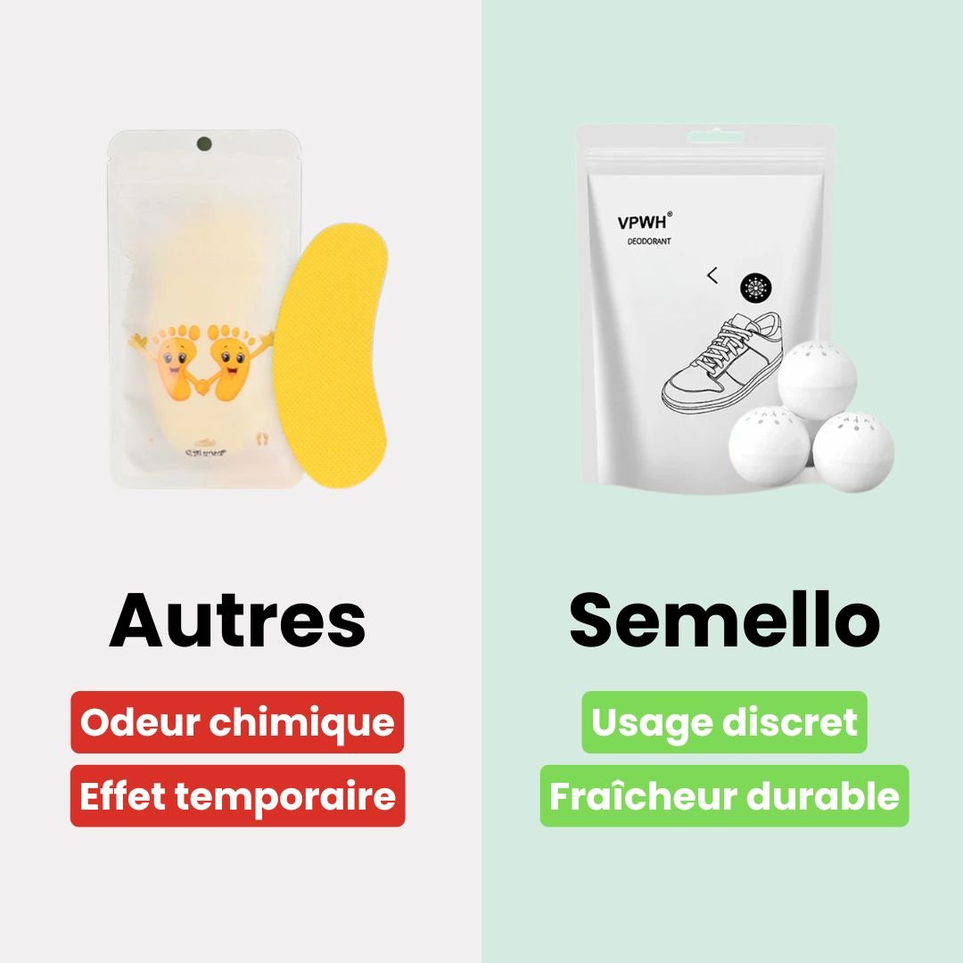Balles Déodorantes Chaussures | Fraîcheur & Hygiène Longue Durée - Semello.fr