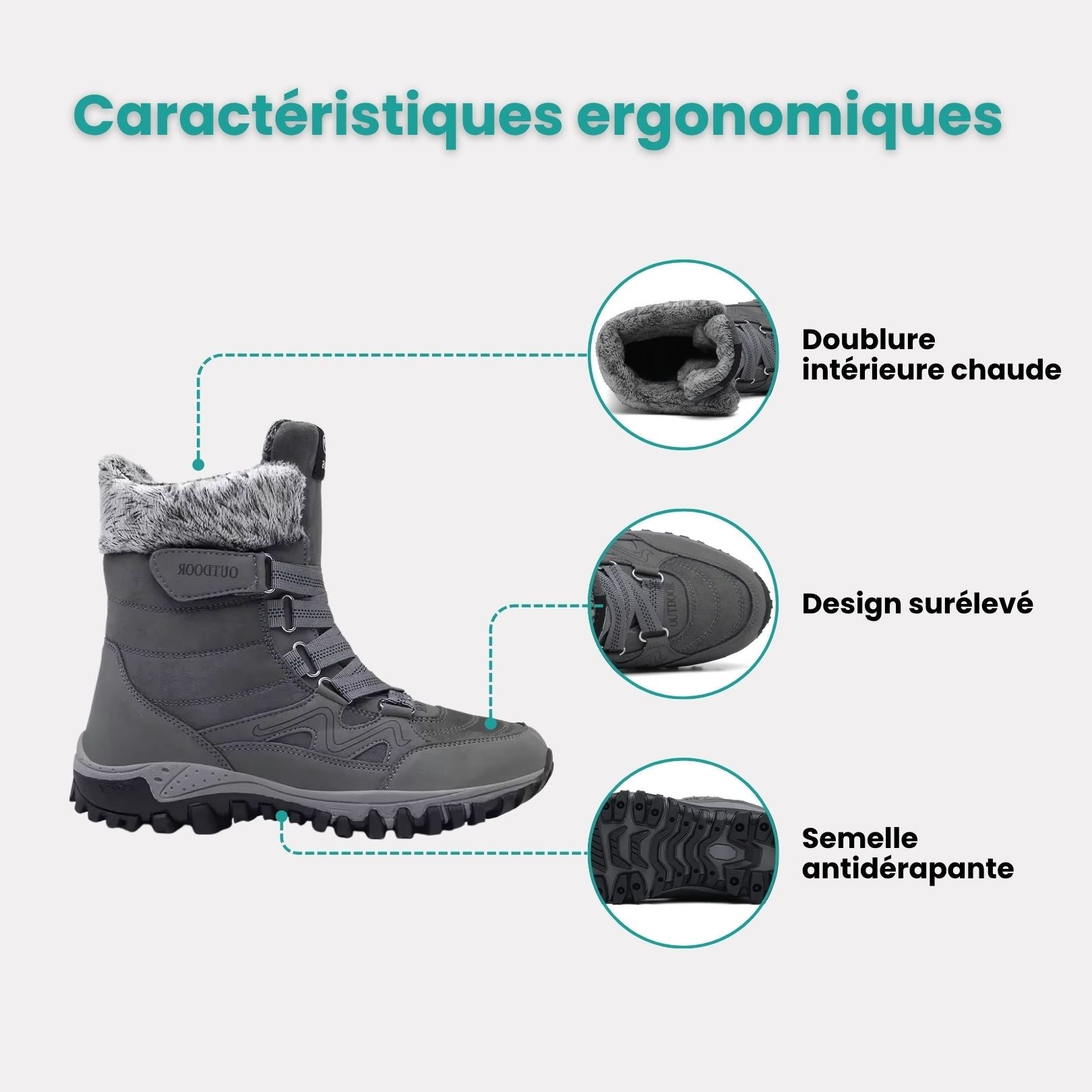 Botte de neige chaude et imperméable - Semello.fr