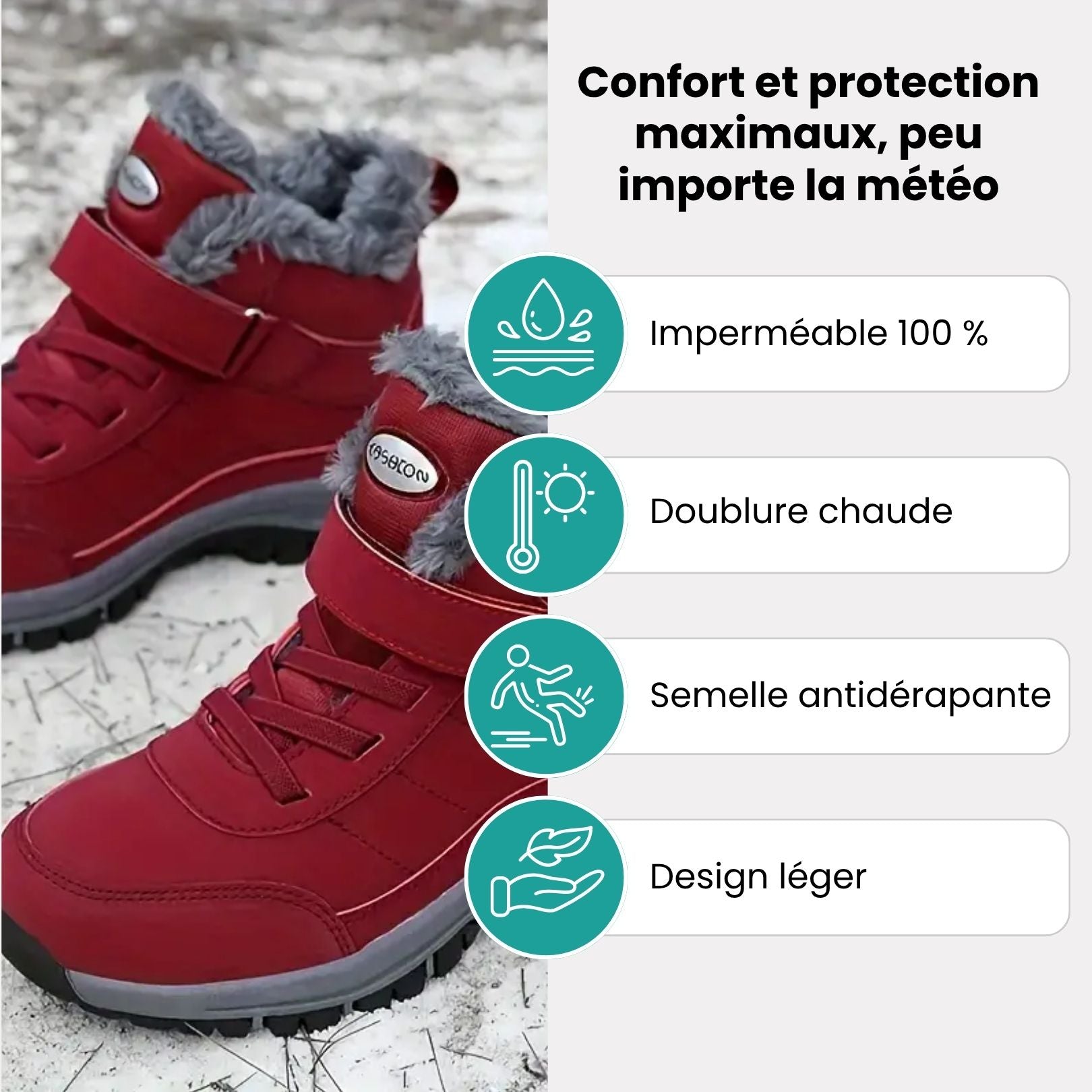 Botte d'Hiver Imperméable Doublée Ultra - Confortable - Semello.fr