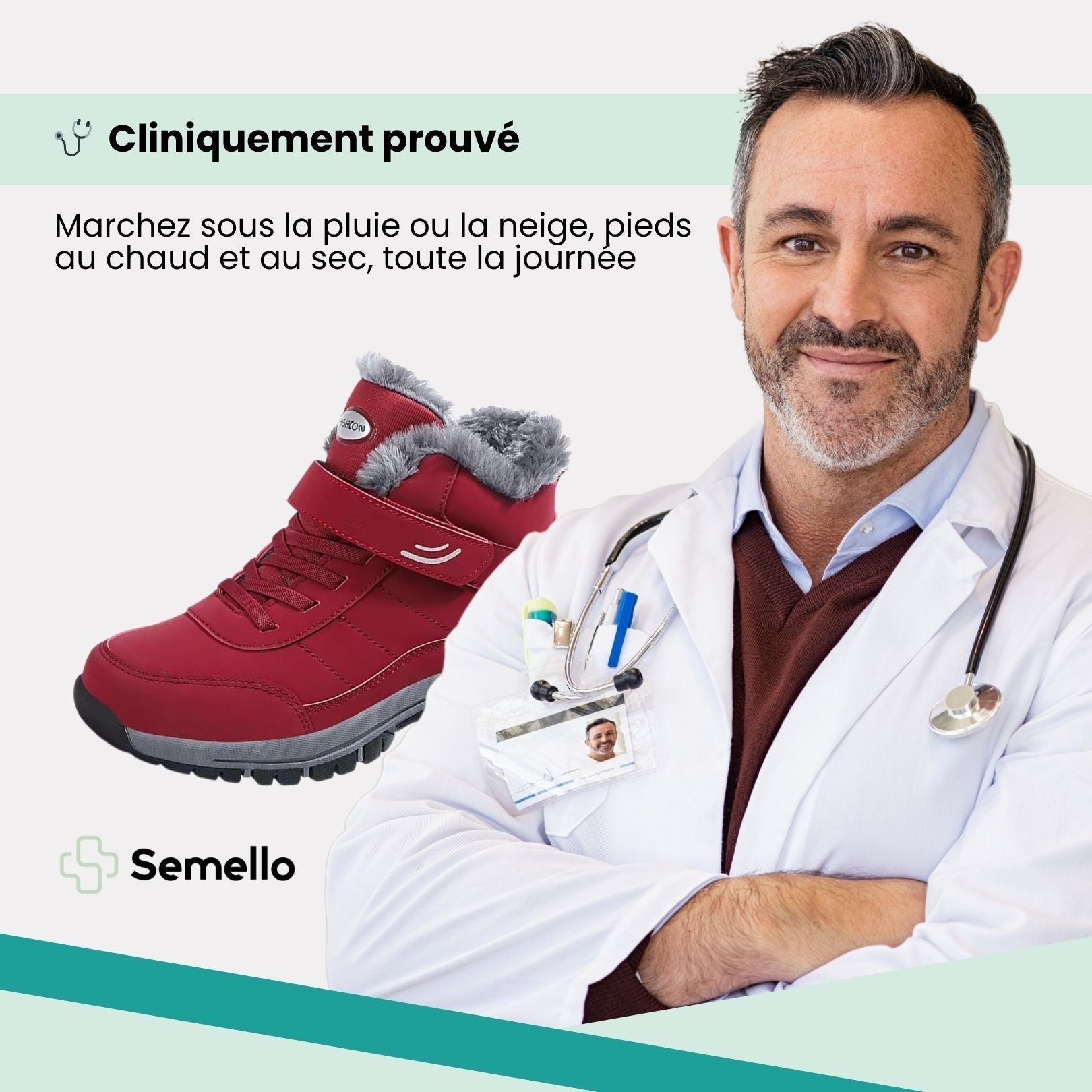 Botte d'Hiver Imperméable Doublée Ultra - Confortable - Semello.fr