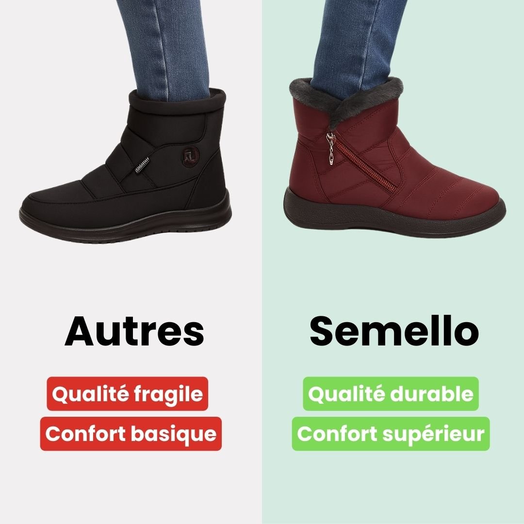 Bottes d'hiver imperméables femme | Chaudes & élégantes - Semello.fr