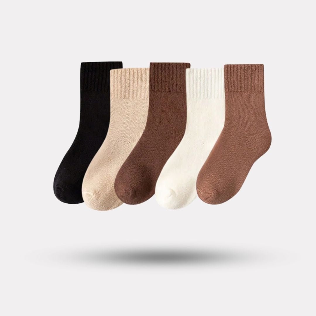 Chaussettes Chaudes Enfant – Épaisses & Confort Hiver (5 paires) - Semello.fr