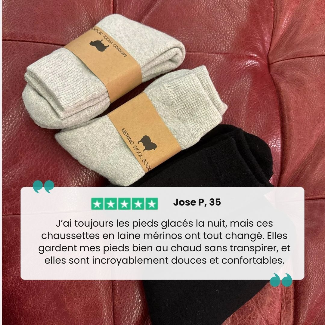 Chaussettes Chaudes Laine Mérinos – Épaisses & Ultra Chaudes - Semello.fr
