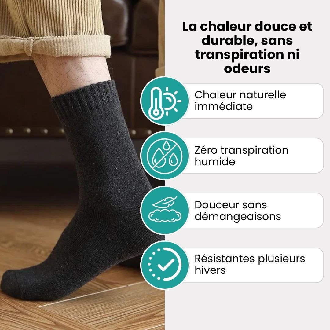 Chaussettes Chaudes Laine Mérinos – Épaisses & Ultra Chaudes - Semello.fr