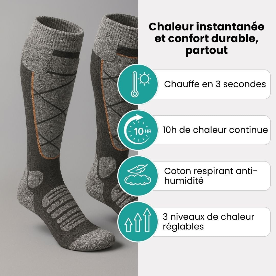 Chaussettes Chauffantes Hiver – Protection Anti - Froid & Bien - être - Semello.fr