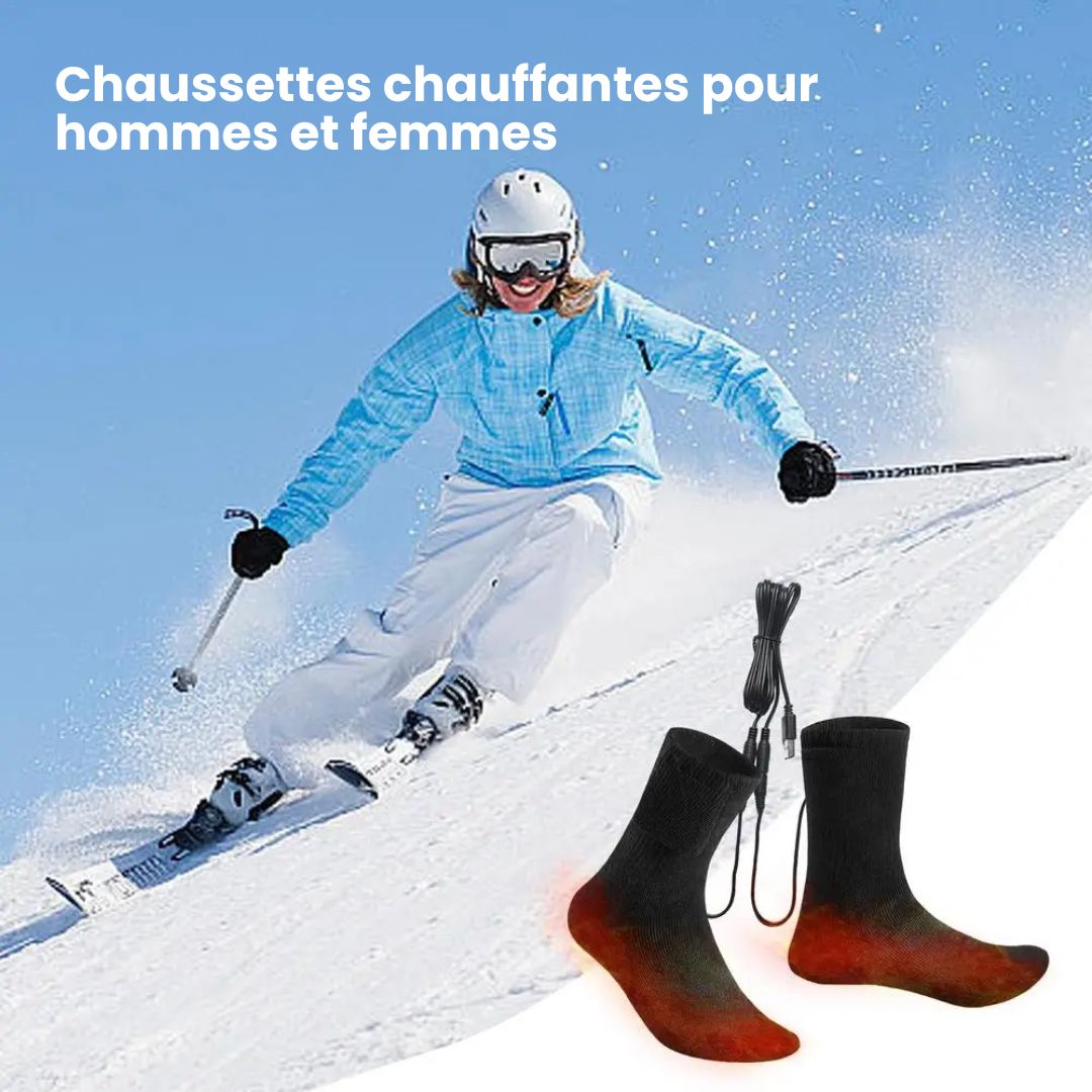 Chaussettes Chauffantes Rechargeables – Chaleur Instantanée - Semello.fr