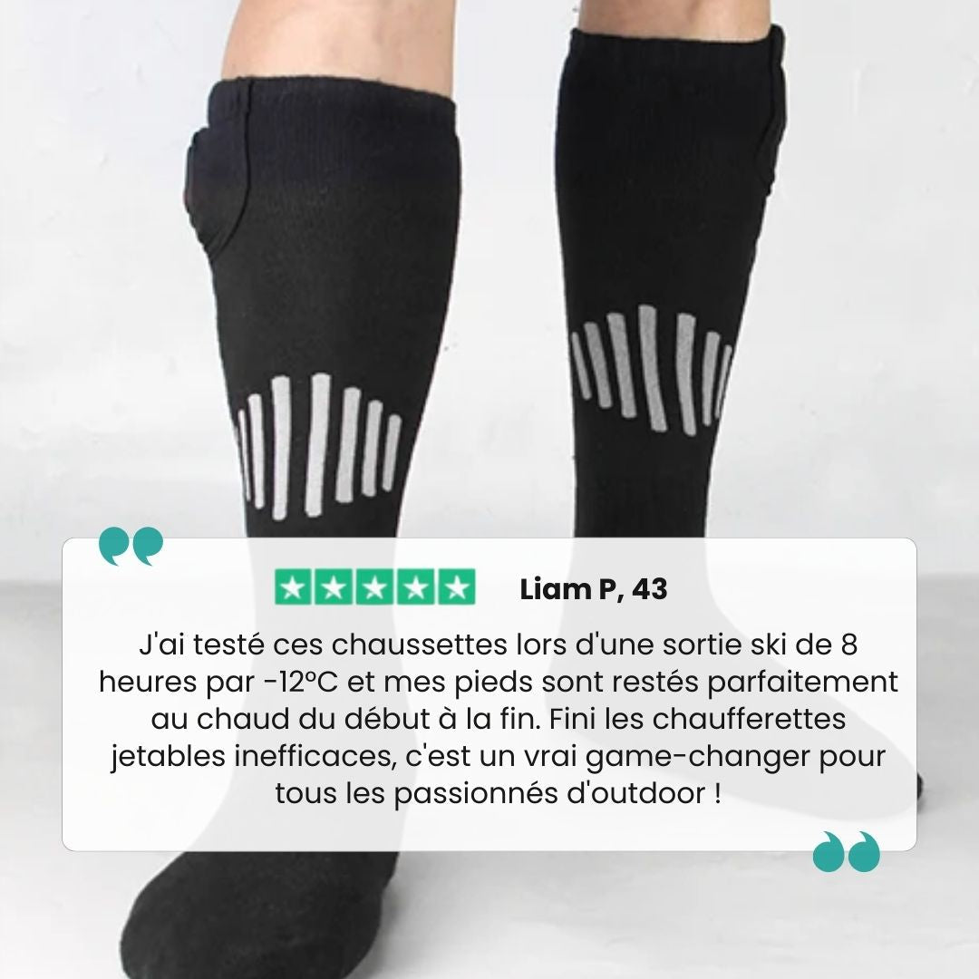 Chaussettes Chauffantes Sport – Ski, Randonnée & Pêche (Taille Universelle) - Semello.fr