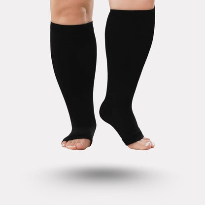Chaussettes de Compression Ouvertes – Grand Format & Mollets Larges - Semello.fr