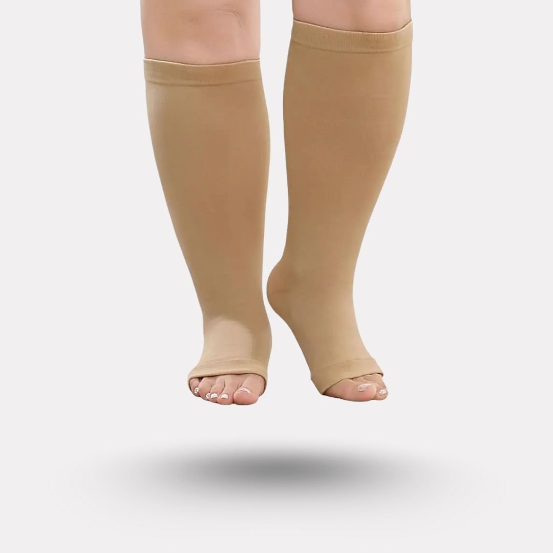 Chaussettes de Compression Ouvertes – Grand Format & Mollets Larges - Semello.fr