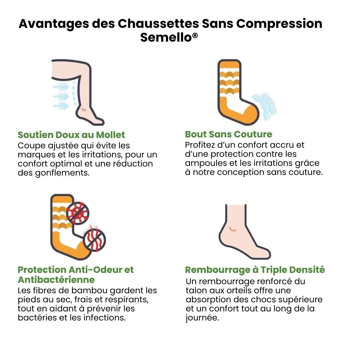 Chaussettes De Compression Sans Couture | Beige - Semello.fr