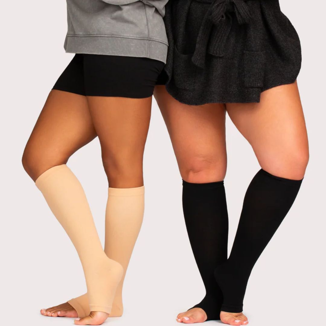 Chaussettes de contention respirante orteils libres (20 - 30 mmHg) - Semello.fr