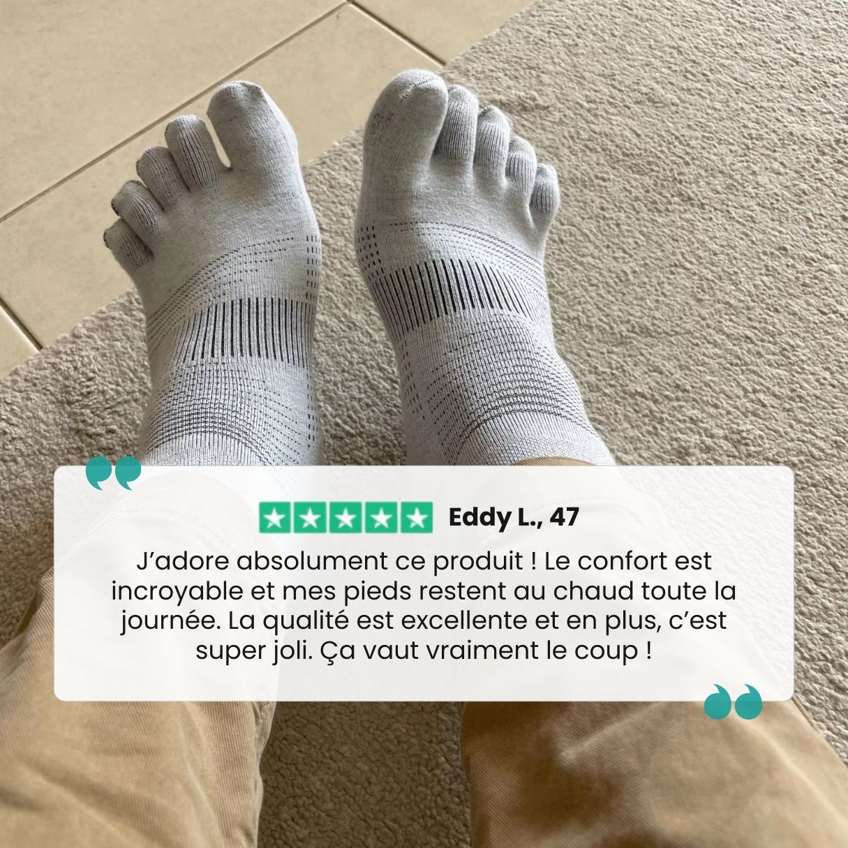 Chaussettes de sport 5 doigts | Anti - ampoules & respirantes - Semello.fr