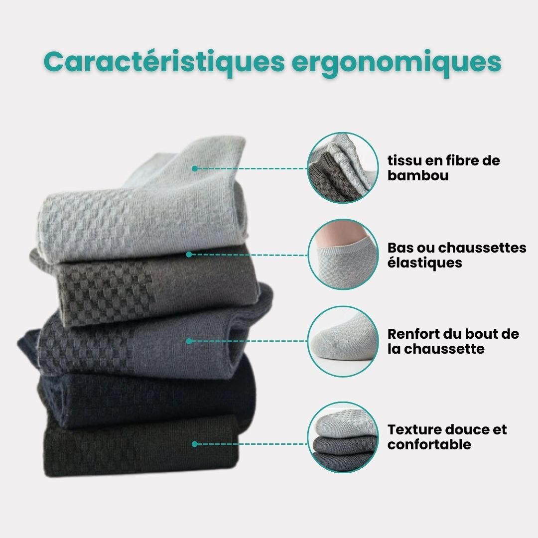 Chaussettes en bambou confort | Douce & Anti - odeurs - Semello.fr