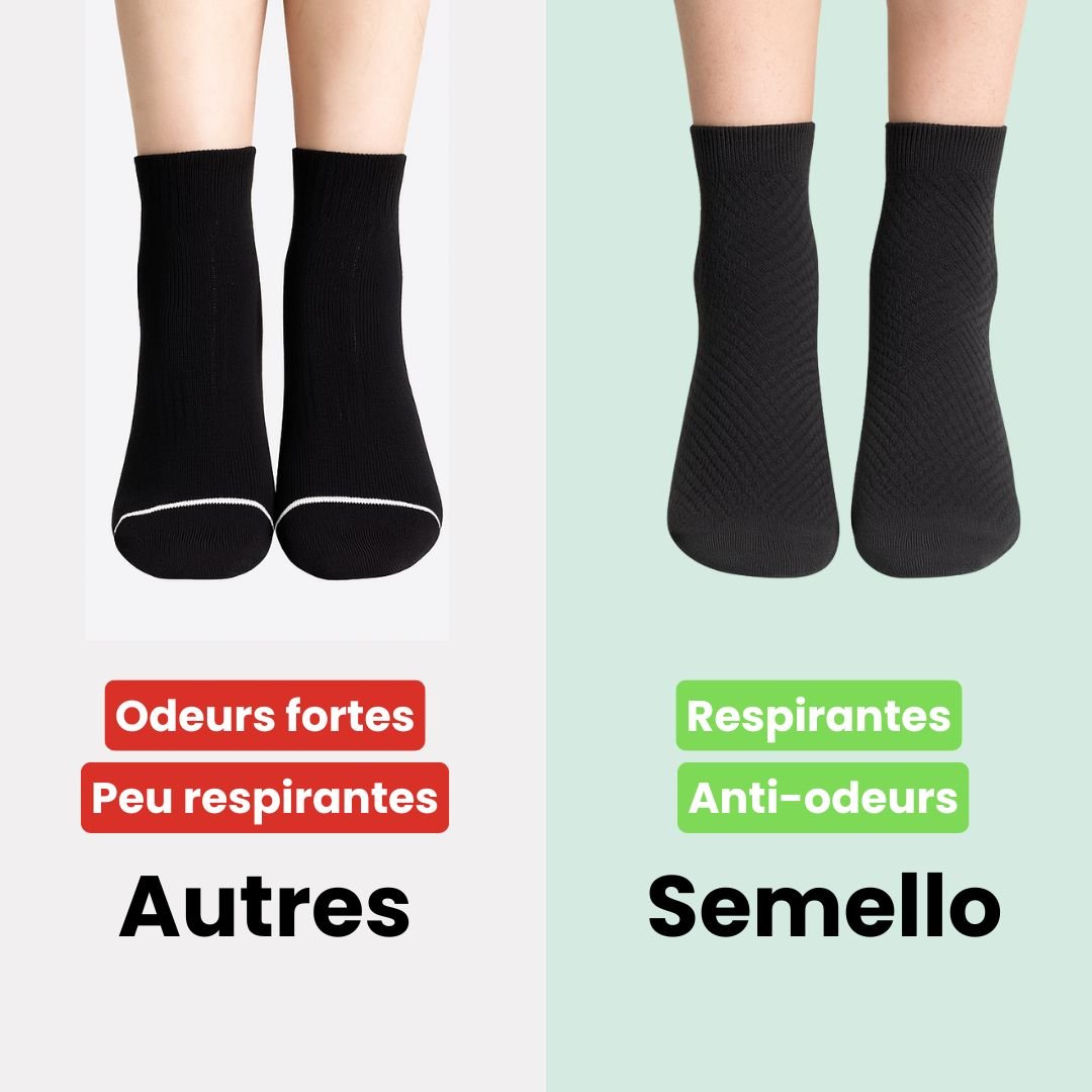 Chaussettes en bambou haute | Chaleur & Anti - odeurs - Semello.fr